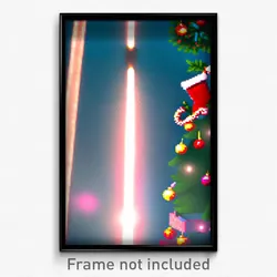 Pixel Art Poster - Alive Christmas (8 Bit Psychedelic Trippy Video Game Print)