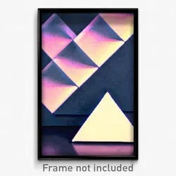 Pixel Art Poster - Triangular Tableau (8 Bit Psychedelic Video Game Print)