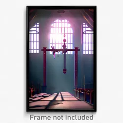 Pixel Art Poster - Wonderful Gallows (8 Bit Psychedelic Trippy Video Game Print)