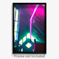 Pixel Art Poster - Liquid Attic (8 Bit Psychedelic Trippy Video Game Print)