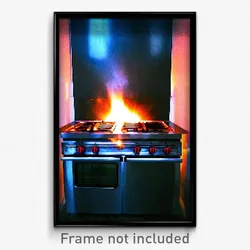 Pixel Art Poster - Superficial Stove (8 Bit Psychedelic Trippy Video Game Print)