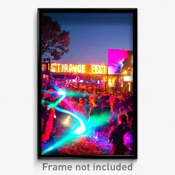 Pixel Art Poster - Strange Fest (8 Bit Psychedelic Trippy Video Game Print)