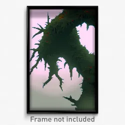 Pixel Art Poster - Thorny Abyss (8 Bit Psychedelic Trippy Video Game Print)