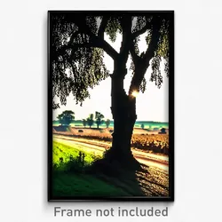 Pixel Art Poster - Rural Trees (8 Bit Psychedelic Trippy Weird Video Game Print)