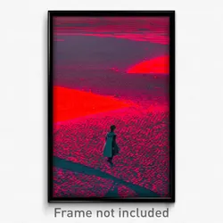 Pixel Art Poster - Red Clearing (8 Bit Psychedelic Trippy Video Game Print)