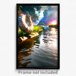 Pixel Art Poster - Authentic Stream (8 Bit Psychedelic Trippy Video Game Print)