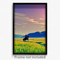 Pixel Art Poster - Graceful Plains (8 Bit Psychedelic Trippy Video Game Print)