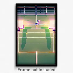 Pixel Art Poster - Humble Court (8 Bit Psychedelic Trippy Video Game Print)