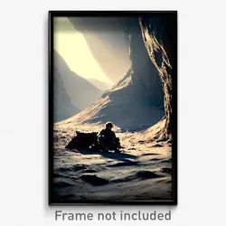 Pixel Art Poster - Uneven Bivouac (8 Bit Psychedelic Trippy Video Game Print)