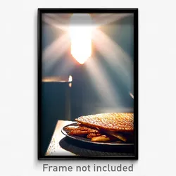 Pixel Art Poster - Metallic Schnitzel (8 Bit Psychedelic Video Game Print)