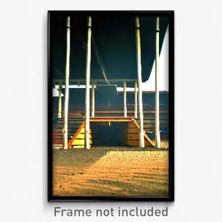 Pixel Art Poster - Authentic Dugout (8 Bit Psychedelic Trippy Video Game Print)