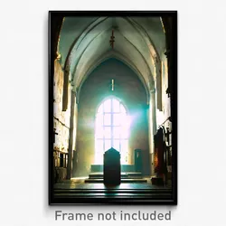 Pixel Art Poster - Aged Chapel (8 Bit Psychedelic Trippy Weird Video Game Print)