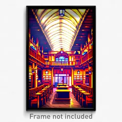 Pixel Art Poster - Lavish Tavern (8 Bit Psychedelic Trippy Video Game Print)