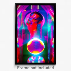 Pixel Art Poster - Vibrant Ego Death (8 Bit Psychedelic Trippy Video Game Print)