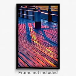 Pixel Art Poster - Accurate Boardwalk (8 Bit Psychedelic Video Game Print)