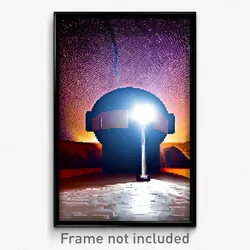 Pixel Art Poster - Underground Observatory (8 Bit Psychedelic Video Game Print)