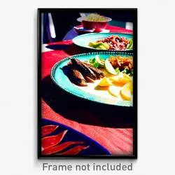 Pixel Art Poster - Ordinary Mexican Plate (8 Bit Psychedelic Video Game Print)
