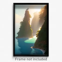 Pixel Art Poster - Accomplished Cove (8 Bit Psychedelic Trippy Video Game Print)