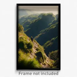 Pixel Art Poster - Unkempt Ridgeline (8 Bit Psychedelic Trippy Video Game Print)