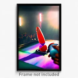 Pixel Art Poster - Vibrating Glen (8 Bit Psychedelic Trippy Video Game Print)