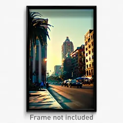Pixel Art Poster - Urban Savannah (8 Bit Psychedelic Trippy Video Game Print)