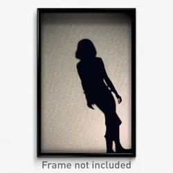 Pixel Art Poster - Gray Shadow (8 Bit Psychedelic Trippy Weird Video Game Print)