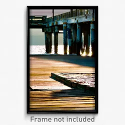 Pixel Art Poster - Worn Pier (8 Bit Psychedelic Trippy Weird Video Game Print)