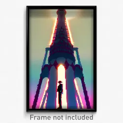 Pixel Art Poster - Stylish Giant (8 Bit Psychedelic Trippy Video Game Print)