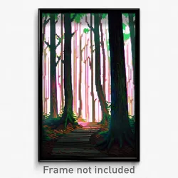 Pixel Art Poster - Warped Woods (8 Bit Psychedelic Trippy Video Game Print)