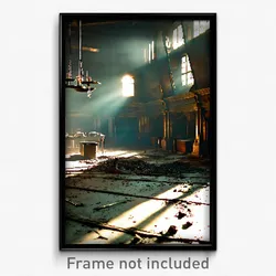 Pixel Art Poster - Grimy Repository (8 Bit Psychedelic Trippy Video Game Print)