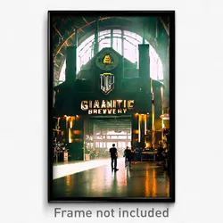 Pixel Art Poster - Gigantic Brewery (8 Bit Psychedelic Trippy Video Game Print)