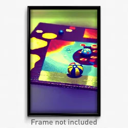 Pixel Art Poster - Damp Board Game (8 Bit Psychedelic Trippy Video Game Print)