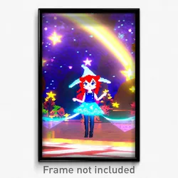 Pixel Art Poster - Starry Kingdom (8 Bit Psychedelic Trippy Video Game Print)