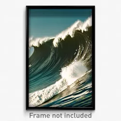 Pixel Art Poster - Rough Tsunami (8 Bit Psychedelic Trippy Video Game Print)