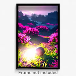 Pixel Art Poster - Nocturnal Heath (8 Bit Psychedelic Trippy Video Game Print)