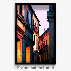 Pixel Art Poster - Neat Italian Architecture (8 Bit Video Game Print)