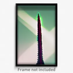 Pixel Art Poster - Stained Spike (8 Bit Psychedelic Trippy Video Game Print)