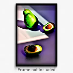 Pixel Art Poster - Miniature Avocado (8 Bit Psychedelic Trippy Video Game Print)