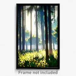 Pixel Art Poster - Buzzing Woods (8 Bit Psychedelic Trippy Video Game Print)