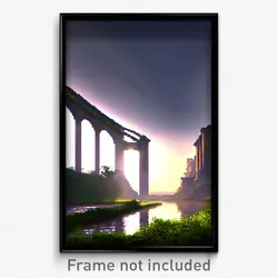 Pixel Art Poster - Pure Aquaduct (8 Bit Psychedelic Trippy Video Game Print)