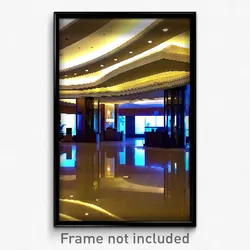 Pixel Art Poster - Superficial Hotel Lobby (8 Bit Psychedelic Video Game Print)
