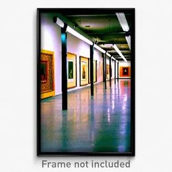 Pixel Art Poster - Vacant Gallery (8 Bit Psychedelic Trippy Video Game Print)