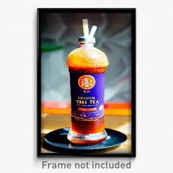 Pixel Art Poster - Colossal Thai Tea (8 Bit Psychedelic Trippy Video Game Print)