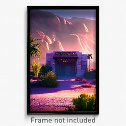 Pixel Art Poster - Admired Mesa (8 Bit Psychedelic Trippy Video Game Print)