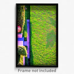Pixel Art Poster - Flickering Lawn (8 Bit Psychedelic Trippy Video Game Print)
