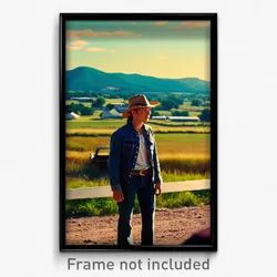 Pixel Art Poster - Upbeat Country (8 Bit Psychedelic Trippy Video Game Print)