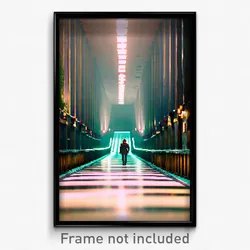 Pixel Art Poster - Stylish Lane (8 Bit Psychedelic Trippy Video Game Print)