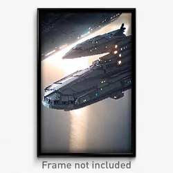 Pixel Art Poster - Pristine Spaceship (8 Bit Psychedelic Video Game Print)