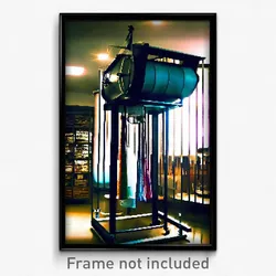 Pixel Art Poster - Insane Drying Machine (8 Bit Psychedelic Video Game Print)