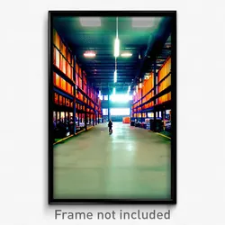 Pixel Art Poster - Exotic Warehouse (8 Bit Psychedelic Trippy Video Game Print)